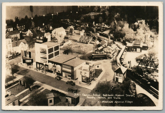 ROADSIDE AMERICA VILLAGE VINTAGE REAL PHOTO POSTCARD RPPC