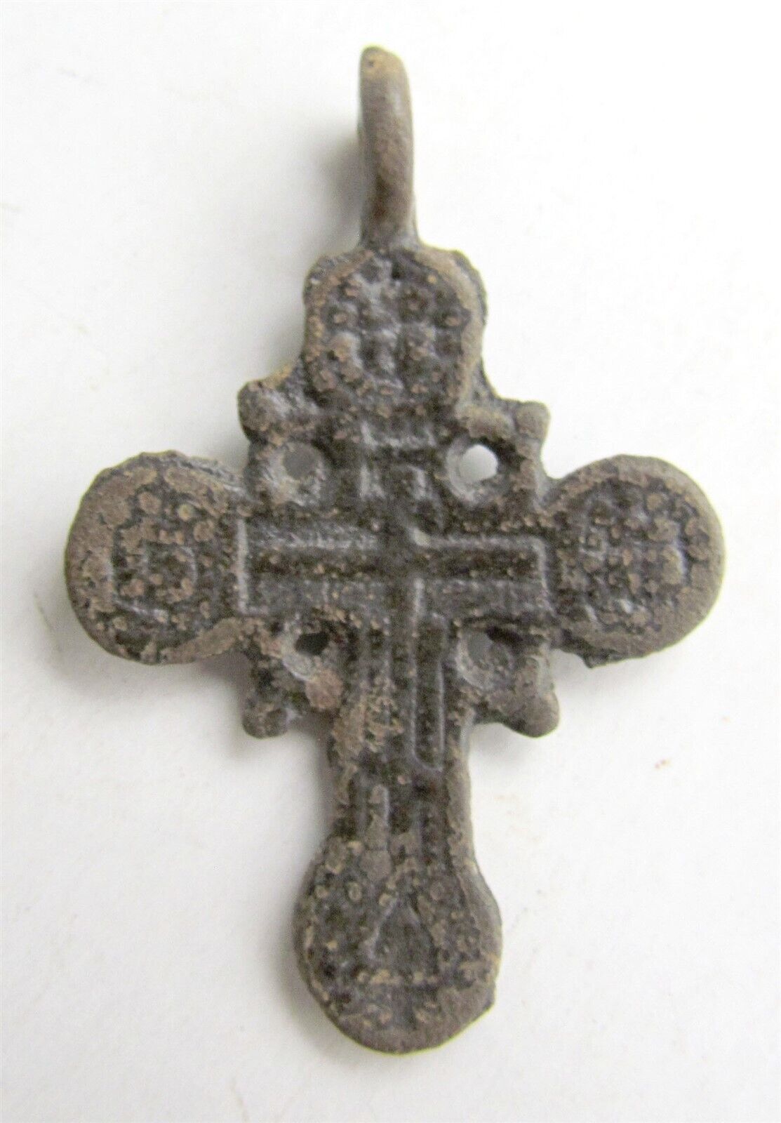 RUSSIAN orthodox icon NECK CROSS c. 1750s