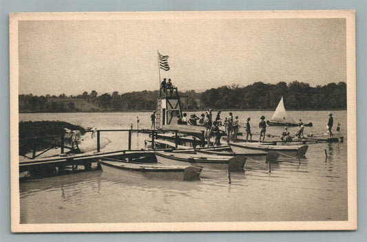 BLAIRSTOWN NJ GIRL SCOUTS WHITE LAKE CAMP VINTAGE POSTCARD