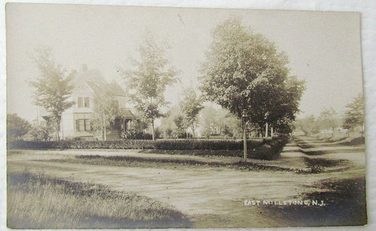 EAST MILLSTONE N.J. STREET SCENE ANTIQUE REAL PHOTO POSTCARD RPPC