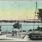 ST.JOE HARBOR MI FIREMEN'S MONUMENT ANTIQUE POSTCARD