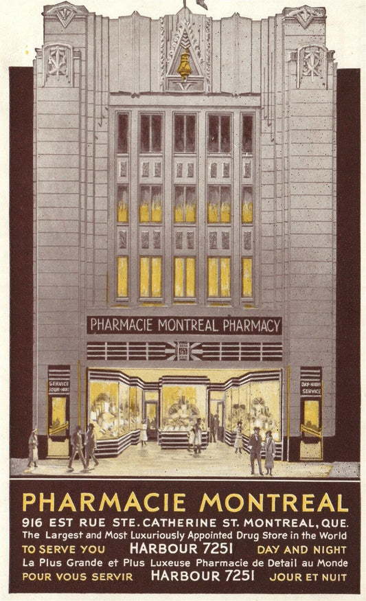 PHARMACIE MONTREAL PHARMACY CANADA UNDIVIDED ANTIQUE POSTCARD