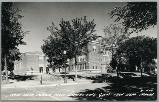 NEW ULM MN SCHOOL & GYM VINTAGE REAL PHOTO POSTCARD RPPC