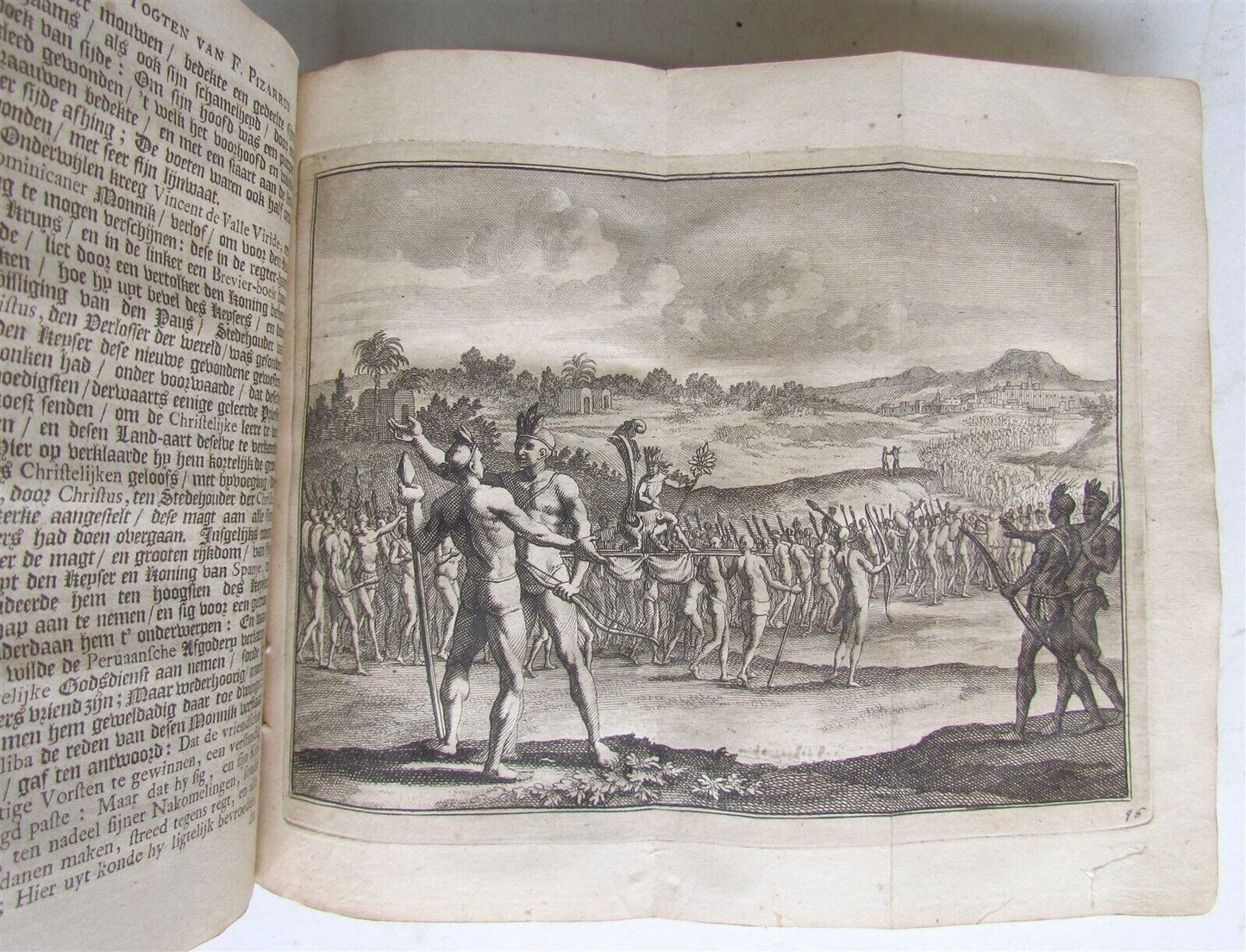 1706 CONQUEST of PERU & PANAMA ILLUSTRATED antique RARE F. Pizarro D. Almagro