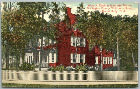 MOUNT HOLLY NJ BURLINGTON COUNTY CHILDRENS HOME ANTIQUE POSTCARD
