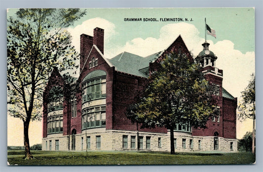 FLEMINGTON NJ GRAMMAR SCHOOL ANTIQUE POSTCARD