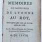 1668 Hugues de LYONNE MEMOIRES MILITARY THEME antique VELLUM BOUND in FRENCH