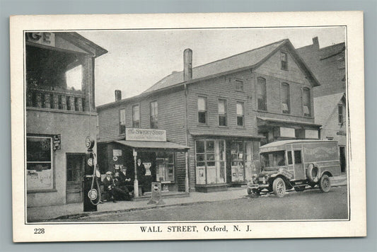 OXFORD NJ WALL STREET ANTIQUE POSTCARD