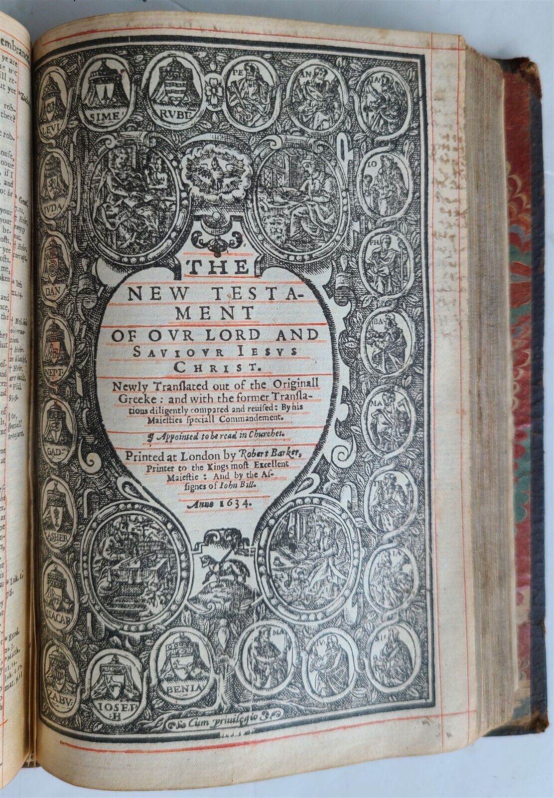 1634 BIBLE in ENGLISH antique by ROBERT BARKER rare