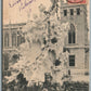 SPAIN EXPOSICION REGIONAL VASLENCIANA FUENTE ANTIQUE POSTCARD w/ GREEK STAMP