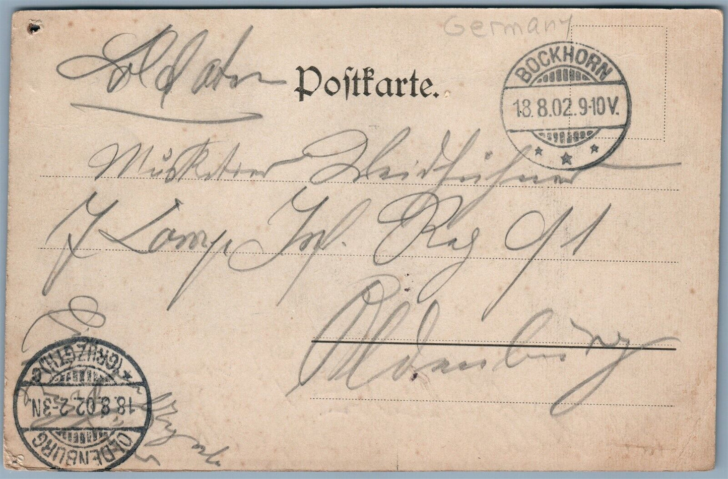 GRUSS AUS ZETEL GERMANY UNDIVIDED ANTIQUE POSTCARD