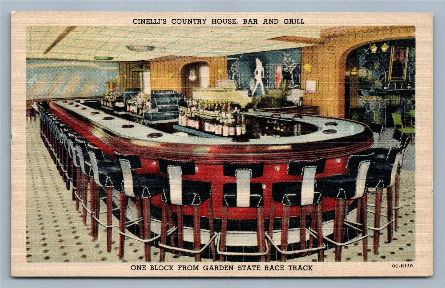 MERCHANTVILLE NJ CINELLI'S COUNTRY HOUSE VINTAGE POSTCARD