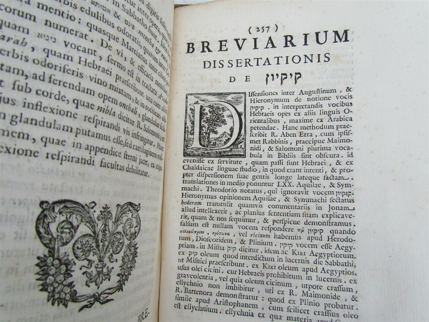 1718 Essays Concerning Biblical Medicinal Plants by Biagio Garofalo antique