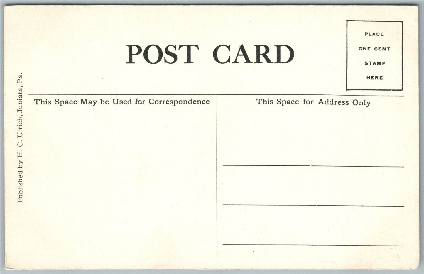 JUNIATA PA ROGERS FIRE COMPANY HALL ANTIQUE POSTCARD