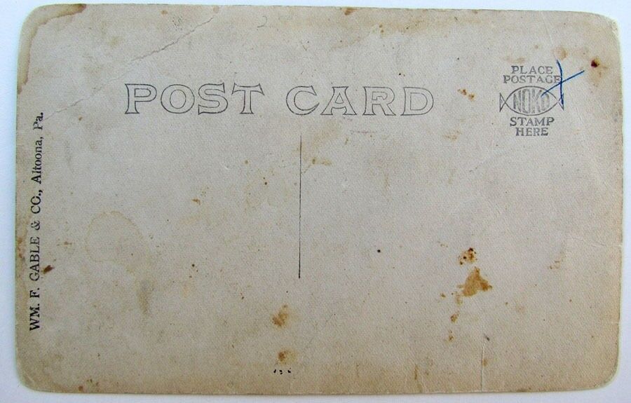 RPPC VINTAGE PHOTO POSTCARD by F.Gable Altoona PA TRAIN WRECK railway railroad