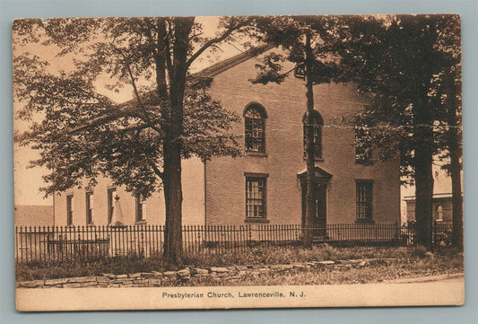 LAWRENCEVILLE NJ PRESBYTERIAN CHURCH ANTIQUE POSTCARD
