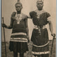 SOUTH AFRICAN NATIVE COUPLE ANTIQUE REAL PHOTO POSTCARD RPPC w/ STAMPS