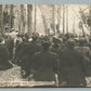 RUSSIAN WRITER LEO TOLSTOY FUNERAL BURIAL ANTIQUE REAL PHOTO POSTCARD RPPC
