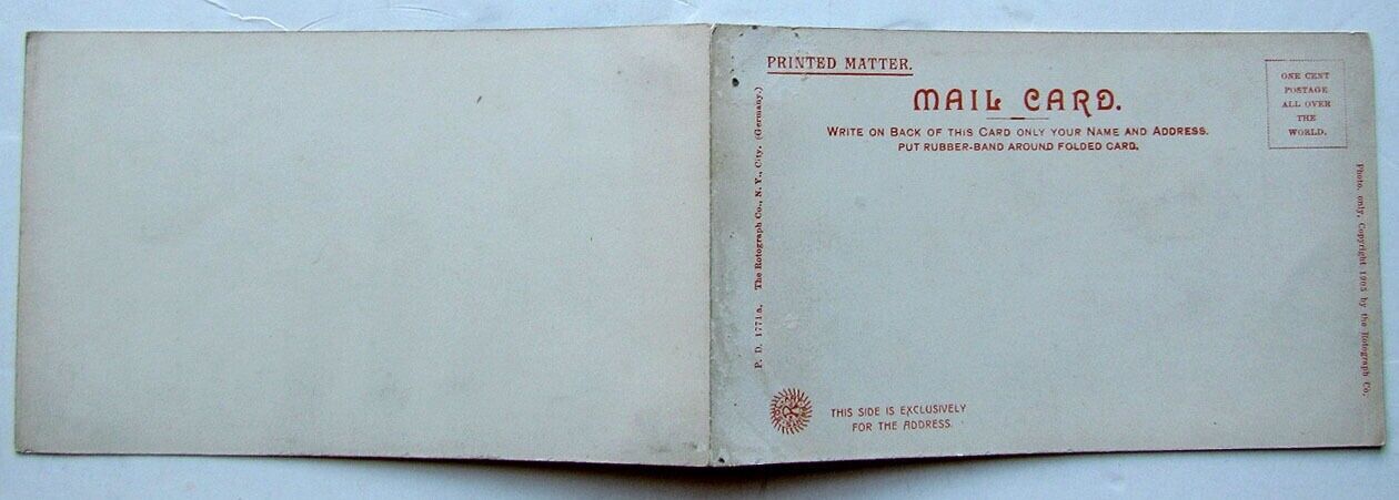 HARTFORD CT ANTIQUE UNDIVIDED FOLDING PANORAMIC POSTCARD CAPITOL HILL