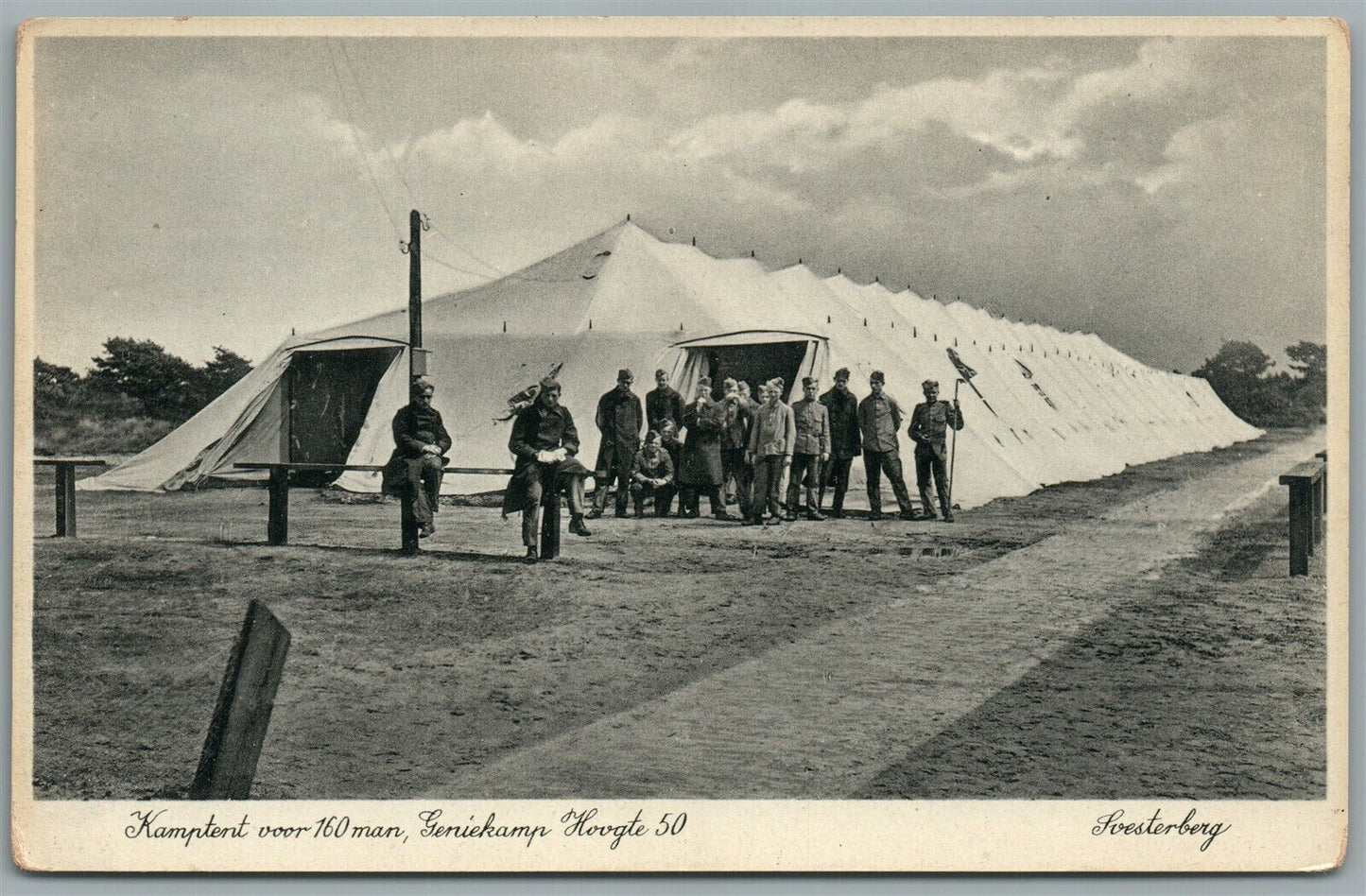 NETHERLANDS ARMY c.1930 MILITARY ANTIQUE POSTCARD