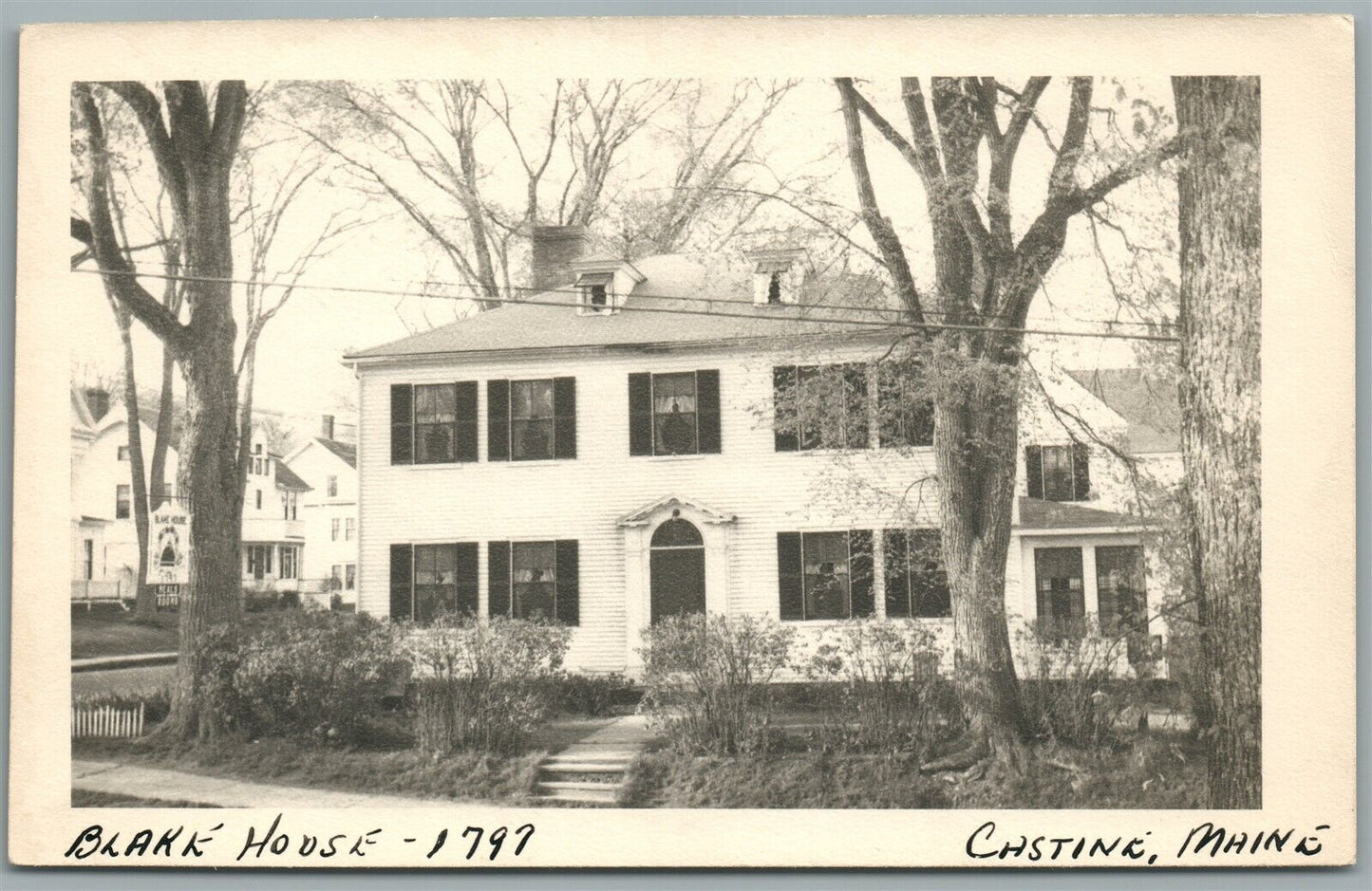 CASTINE ME BLAKE HOUSE ANTIQUE REAL PHOTO POSTCARD RPPC