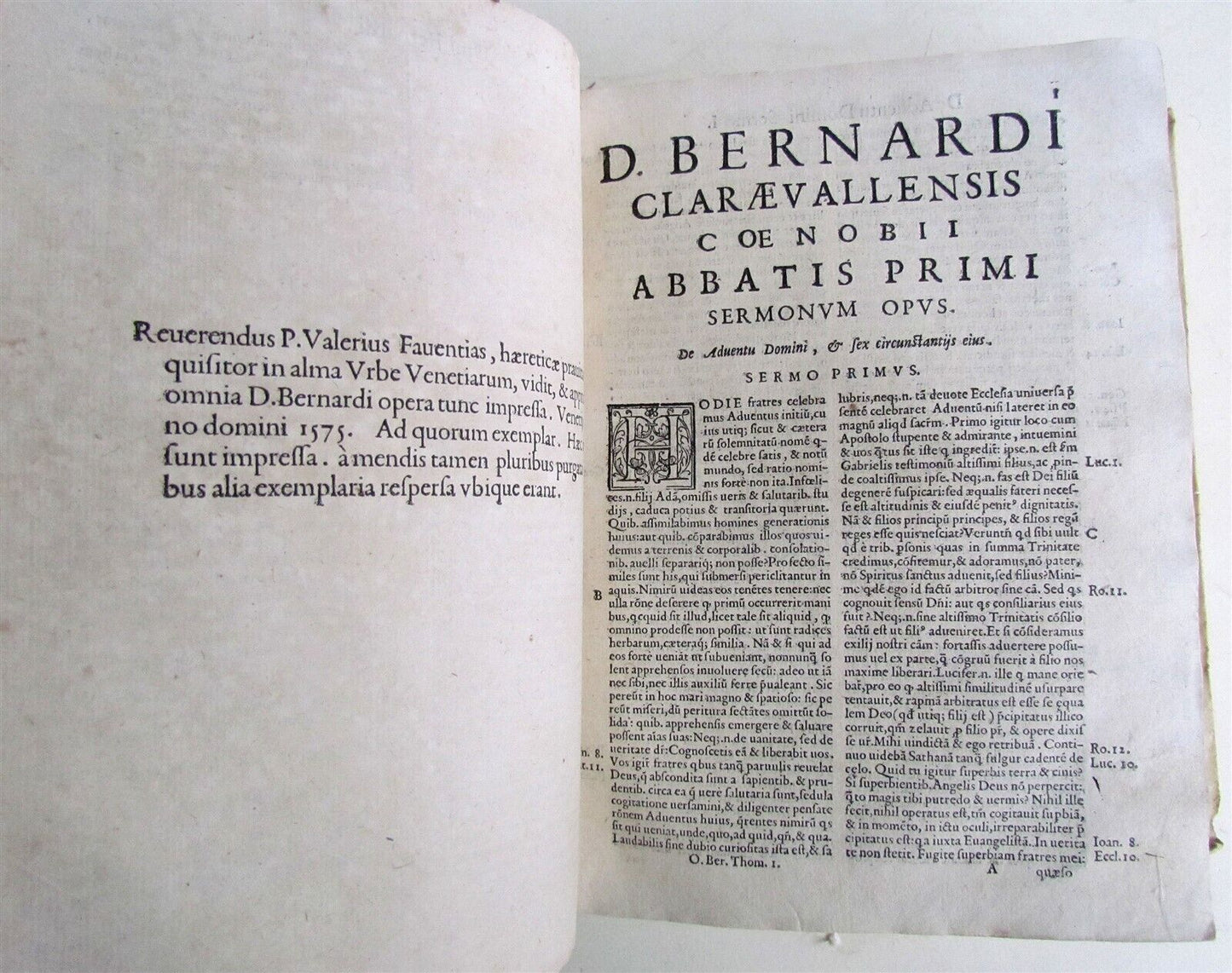 1596 2 volumes DIVI BERNARDI DOCTORIS MELLITISSIMI VELLUM antique