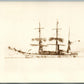 SAIL SHIP ANTIQUE REAL PHOTO POSTCARD RPPC