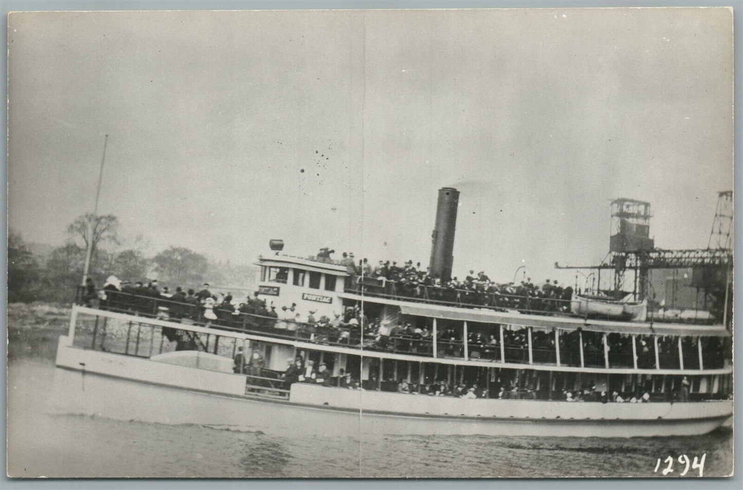 STEAMBOAT PONTIAC VINTAGE REAL PHOTO POSTCARD RPPC