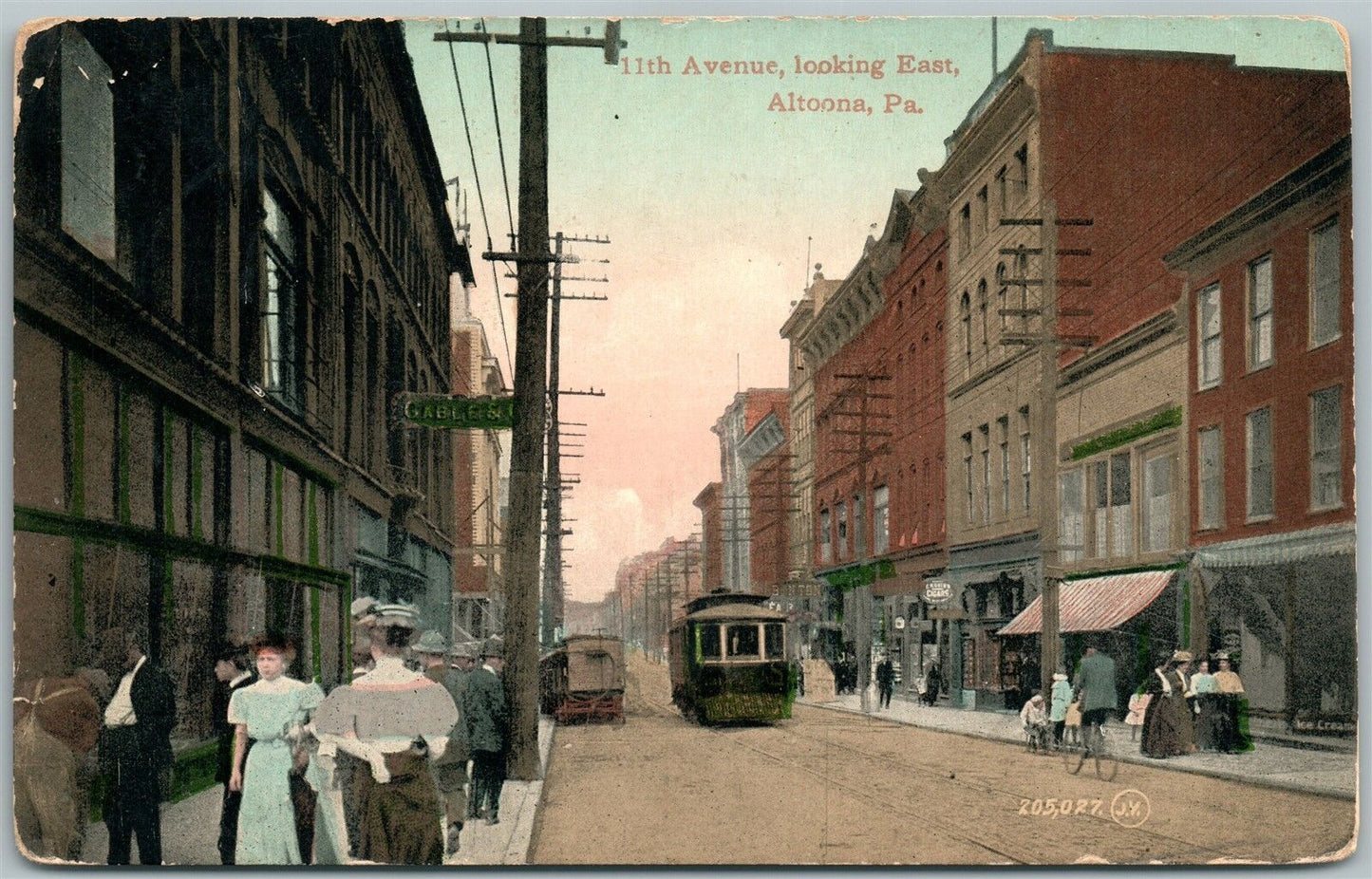 ALTOONA PA 11th AVENUE ANTIQUE POSTCARD