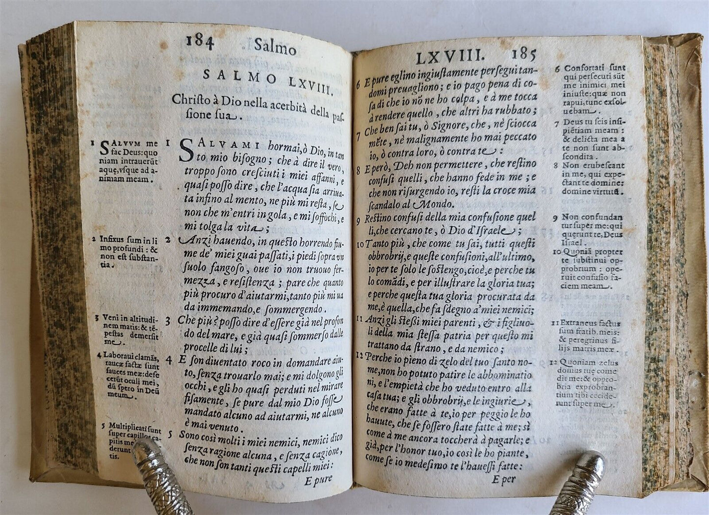 1588 PSALMS of DAVID ANTIQUE PSALTER BOOK 16th CENTURY RARE Bible in ITALIAN