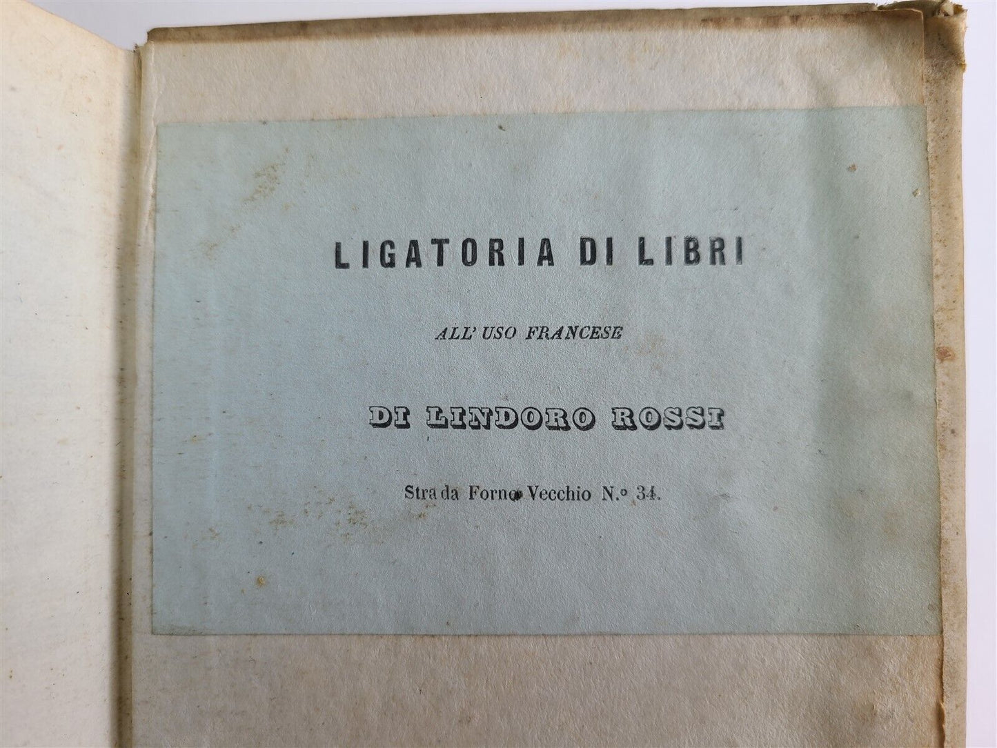 1850 ITALIAN and ENGLISH DICTIONARY antique VELLUM BOUND