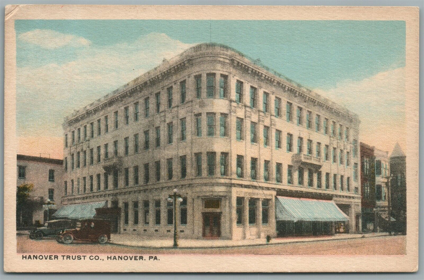 HANOVER PA TRUST COMPANY ANTIQUE POSTCARD