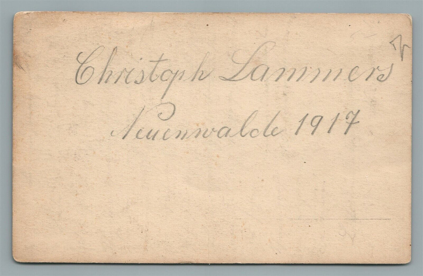 1917 WWI ERA GERMAN SOLDIER w/ DAGGER ANTIQUE REAL PHOTO POSTCARD RPPC