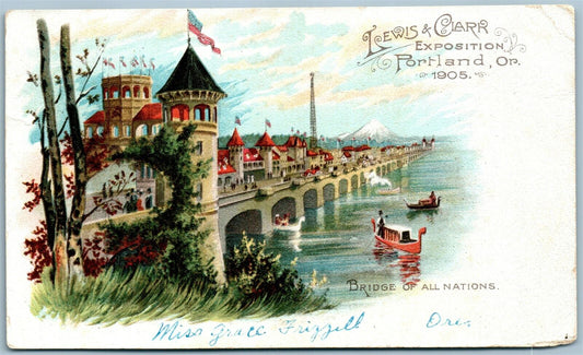 PORTLAND OR LEWIS & CLARR EXPOSITION ANTIQUE POSTCARD