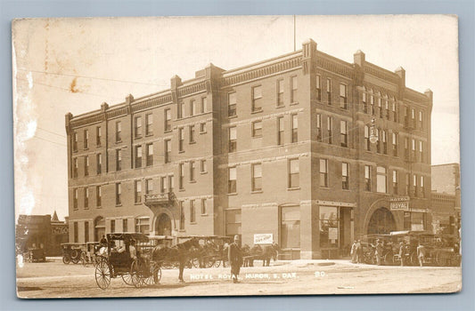 HURON SD HOTEL ROYAL ANTIQUE REAL PHOTO POSTCARD RPPC