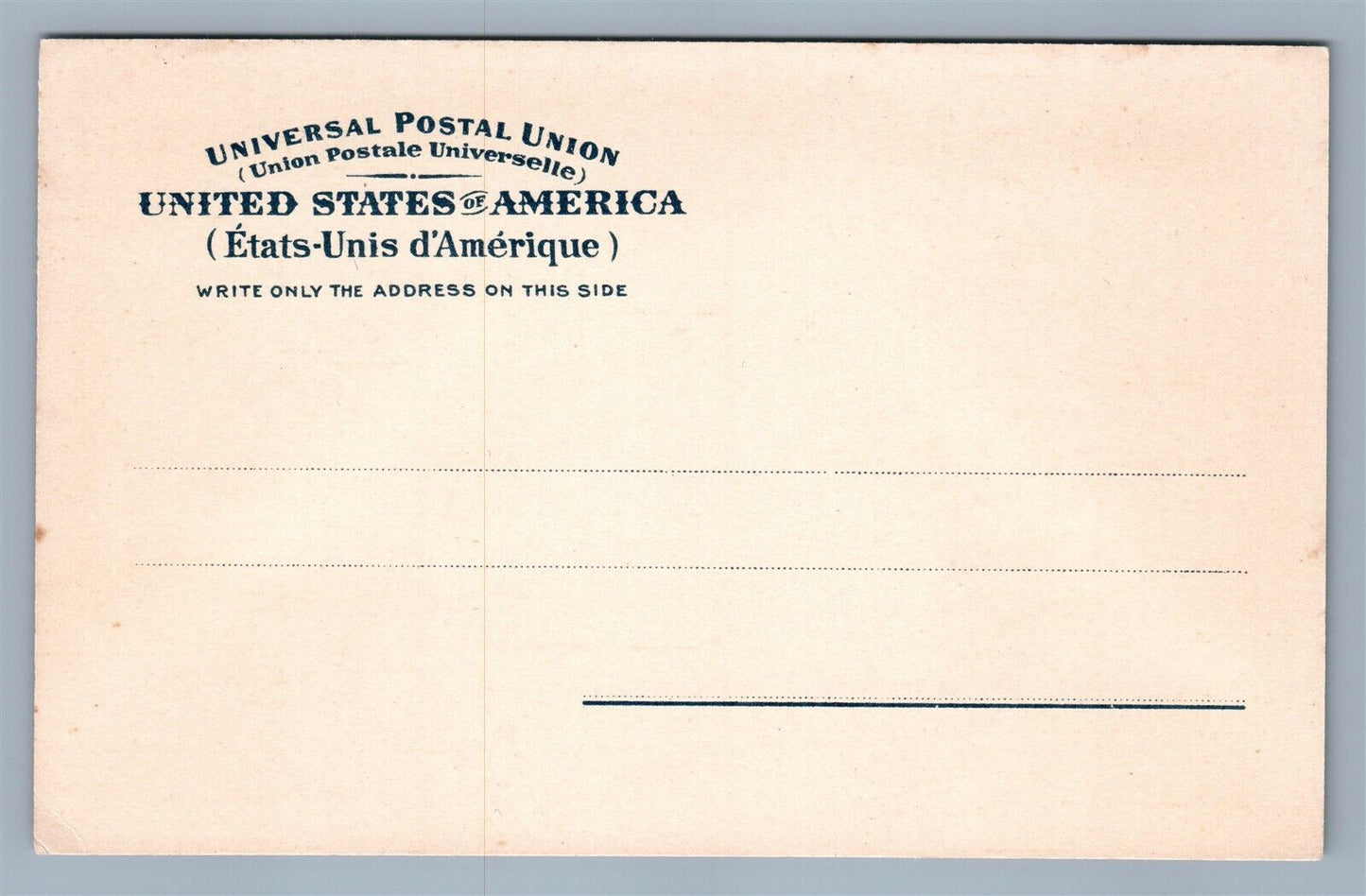 GERMAN STAMPS ANTIQUE POSTCARD UNIVERSAL POSTAL UNION UNITED STATES of AMERICA