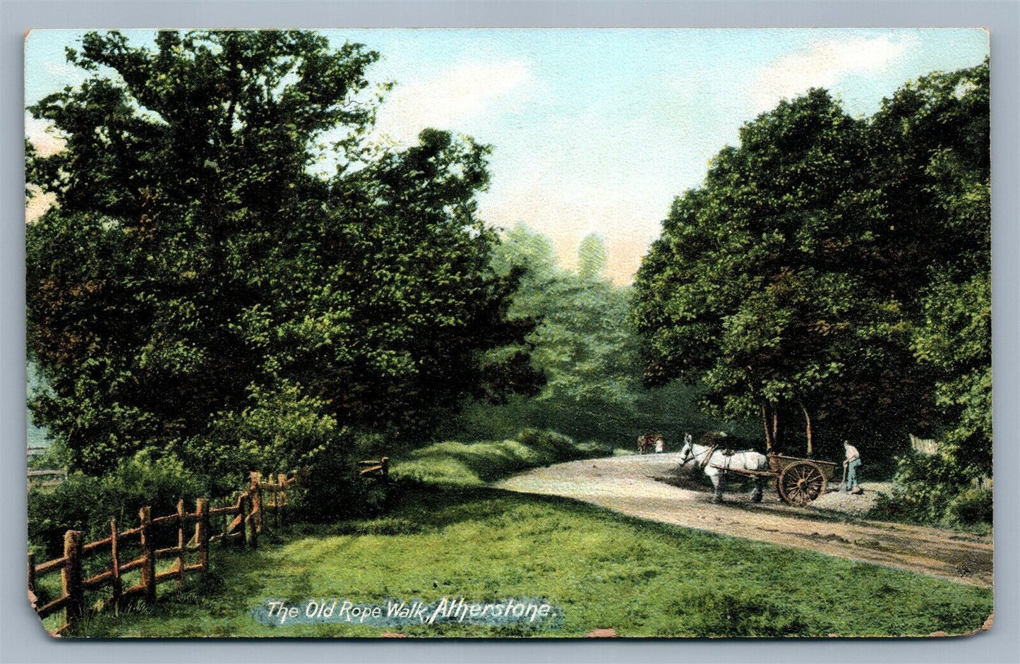 ATHERSTONE ENGLAND OLD ROPE WALK ANTIQUE POSTCARD