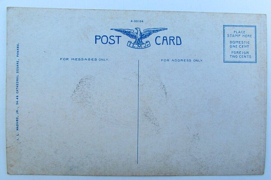 VINTAGE POSTCARD - STREET SCENE CRISTOBAL CANAL ZONE PANAMA