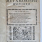 1676 LE METAMORFOSI by OVID ILLUSTRATED w/ woodcuts antique VELLUM BOUND