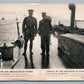 AMERICANS in FRANCE GENERAL PERSHING & ADMIRAL CLEAVES WWI ANTIQUE POSTCARD