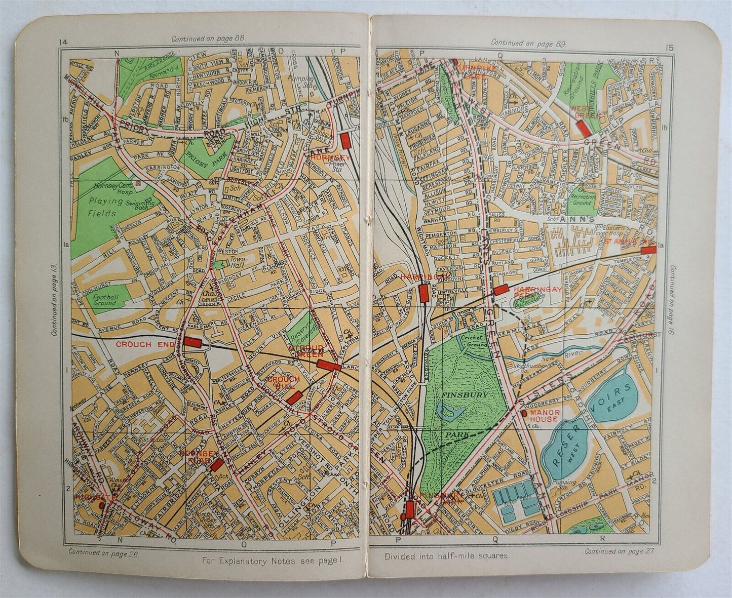 AUTHENTIC ATLAS & GUIDE TO LONDON and SUBURBS antique