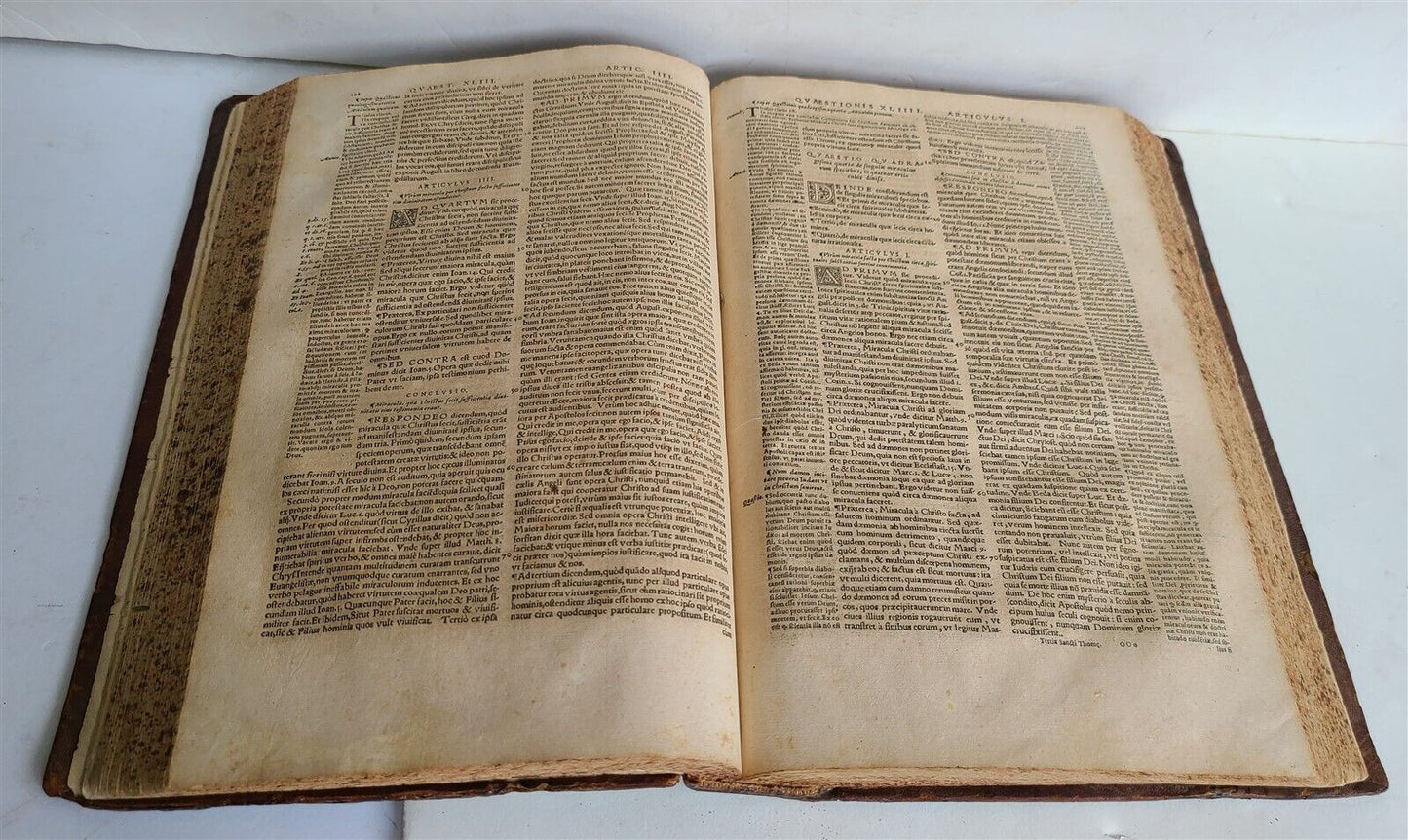 1558 THOMAS AQUINAS Summa sacrae theologiae antique FOLIO