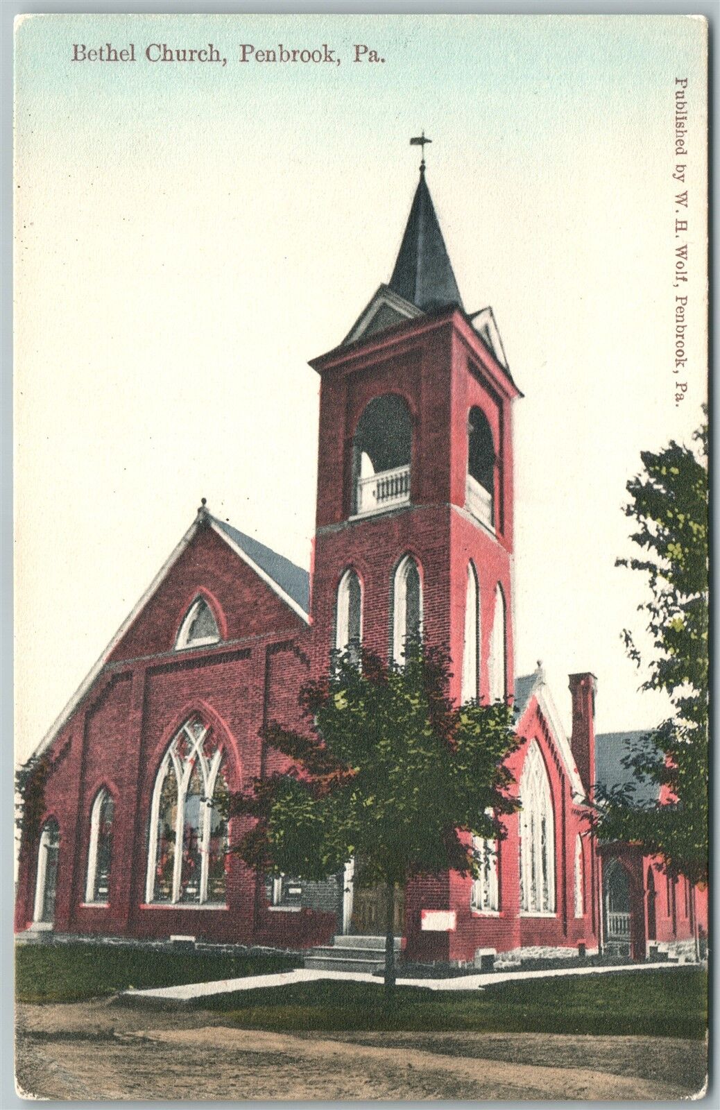 PENNBROOK PA POST OFFICE ANTIQUE POSTCARD