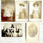 LOT OF 5 ANTIQUE RPPC REAL PHOTO POSTCARDS - LADIES w/ NICE HATS