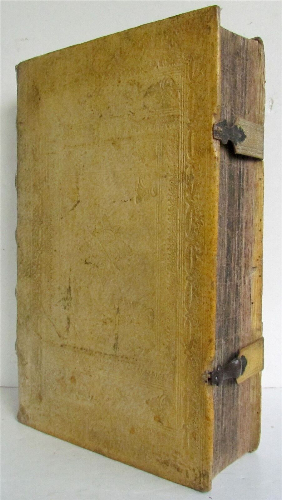 1771 BIBLE PIGSKIN MASSIVE FOLIO antique BIBLIA SACRA LATINO-GERMANICA