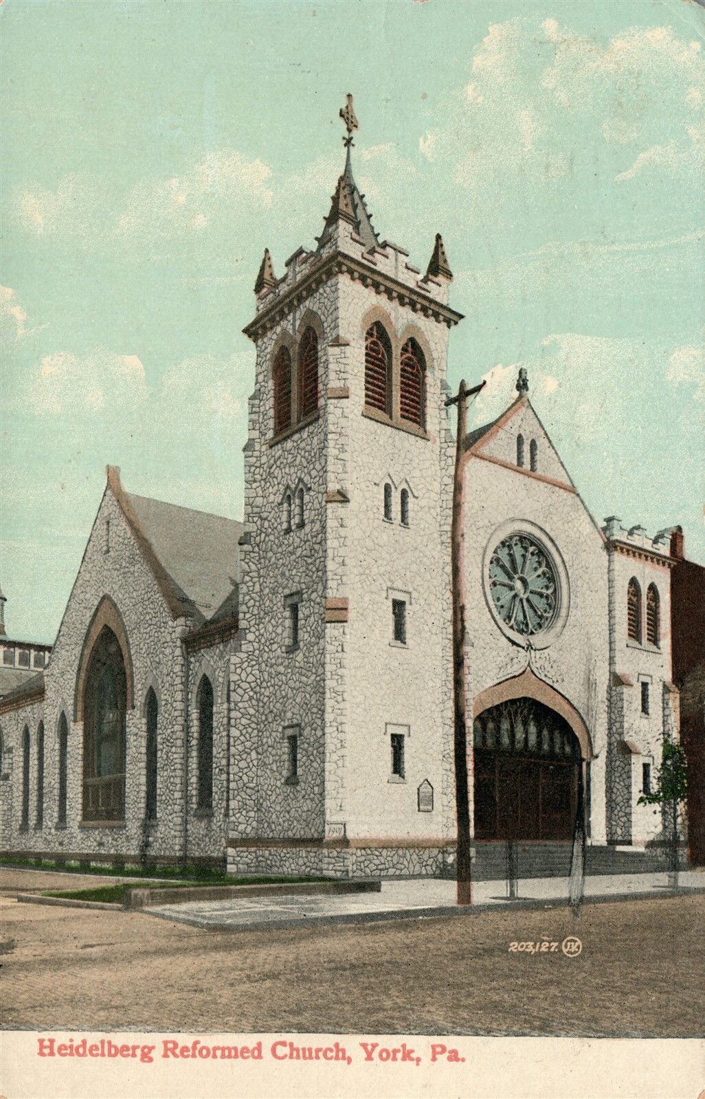 YORK PA HEIDELBERG REFORMED CHURCH 1910 ANTIQUE POSTCARD