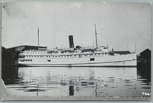 STEAMBOAT CAMBRIDGE VINTAGE REAL PHOTO POSTCARD RPPC