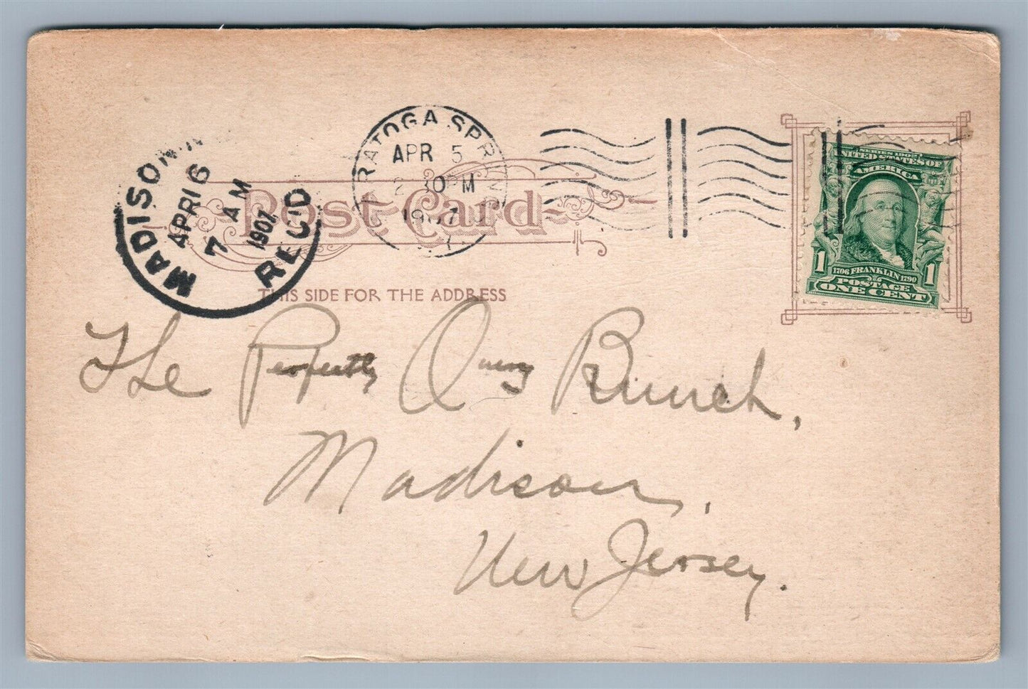 SARATOGA SPRINGS NY ELMWOOD HALL ANTIQUE POSTCARD