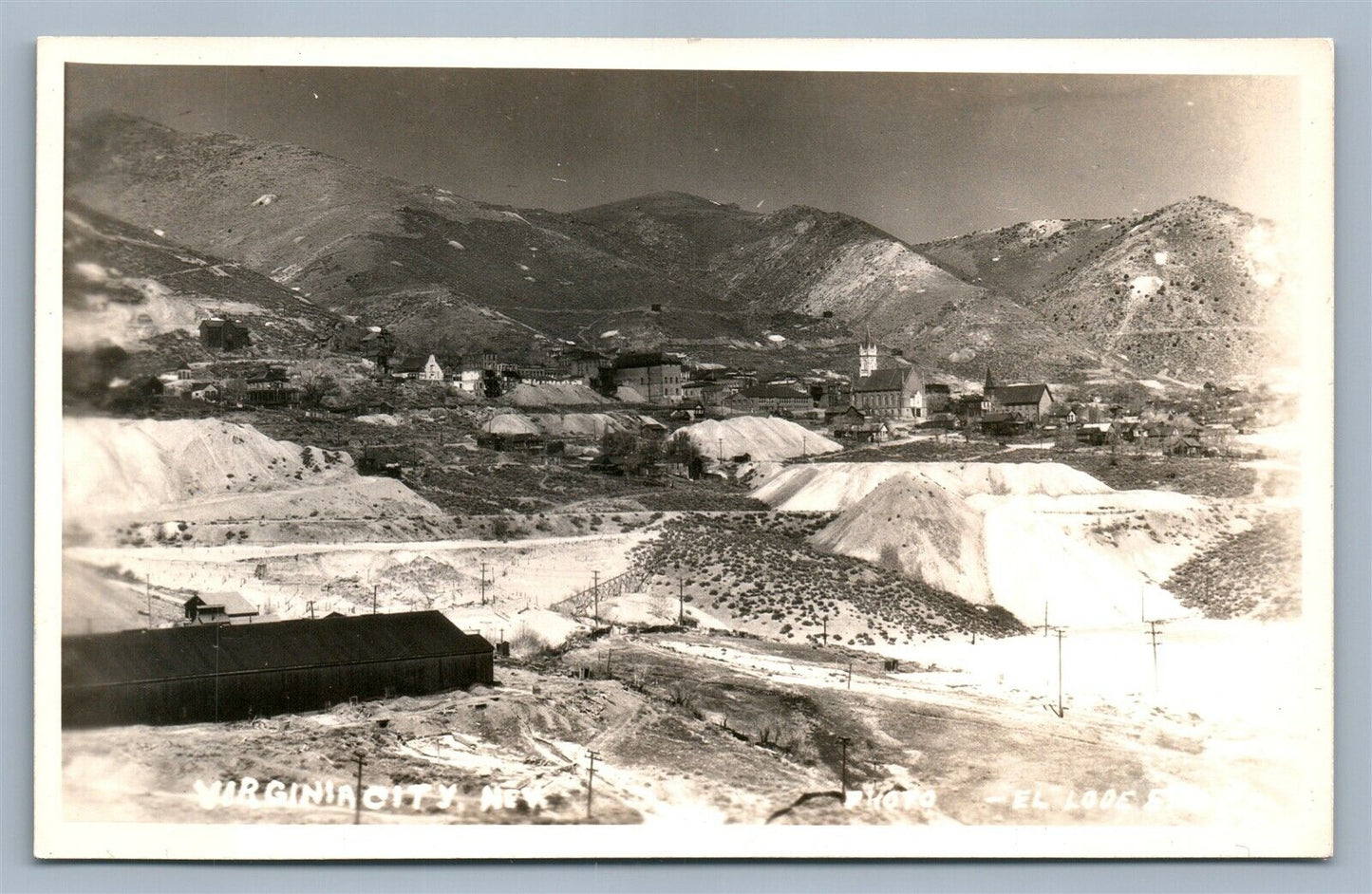 VIRGINIA CITY NV VINTAGE REAL PHOTO POSTCARD RPPC