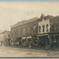 JEFFERSON IA WEST SIDE SQUARE ANTIQUE REAL PHOTO POSTCARD RPPC